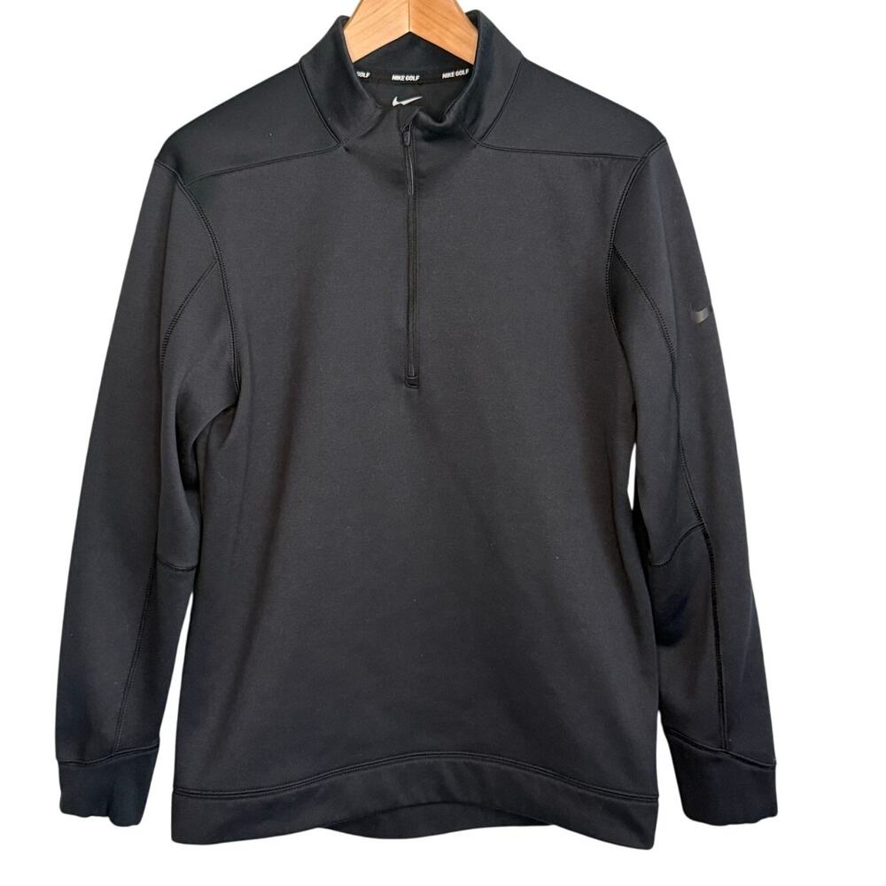 Nike Golf Sweater Quarter Zip Mock Top Women’s Small Black